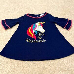 Emily Rose - Girls Quarter Sleeve Unicorn Embroidered Tunic - Size 4T